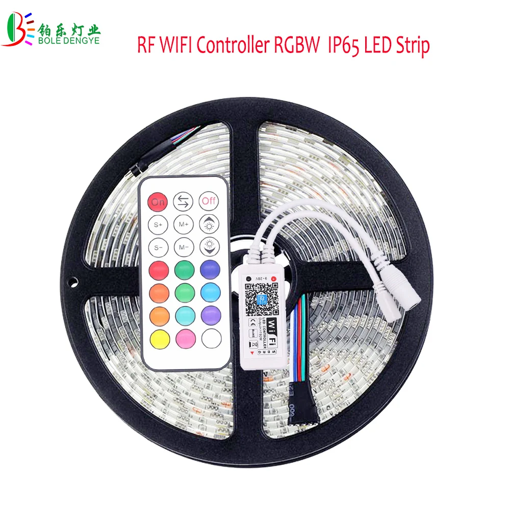 

RGBW WIFI LED Strip 5050 Waterproof IP65 IP67 Flexible Diode Tape RGBWW LED WIFI RGBW Controller RF Remote Phone Control