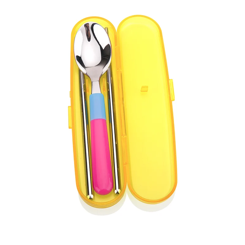 Baby Feeding Spoon Chopstick Stainless Steel Utensils (1)