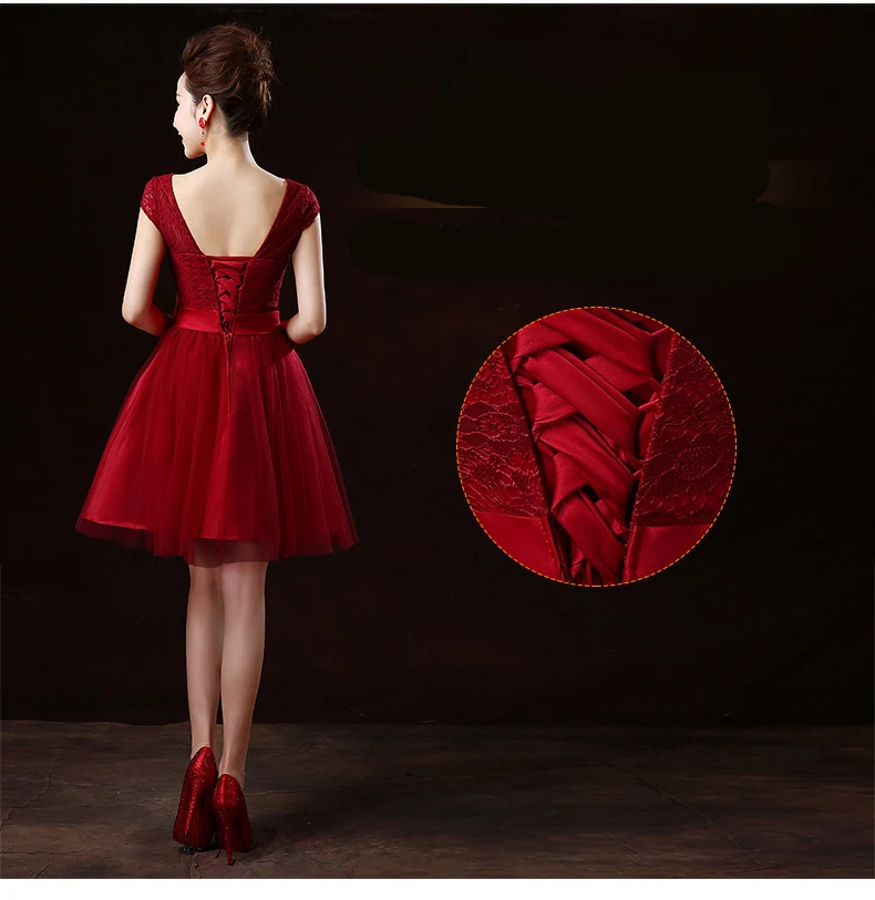 Элегантное Тюлевое платье для девочек, асимметричное короткое спереди длинное сзади на одно плечо, темно-красные платья для выпускного с корсетом, новинка года, H2693