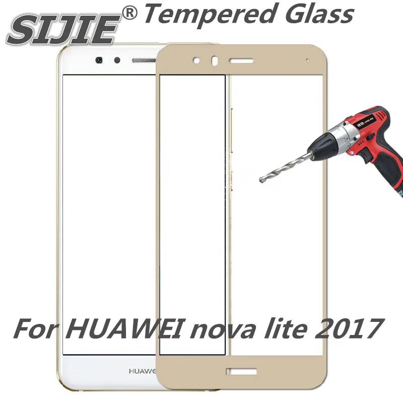 Полное покрытие закаленное стекло для HUAWEI nova lite экран защитный чехол для смартфона 9H закаленное черное белое золото дисплей Тонкий