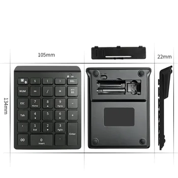 

Elisona 28 Keys Portable Mini Wireless Bluetooth Numeric Keypad Keyboard for Financial Accounting Smart Phone Laptop PC Tablet