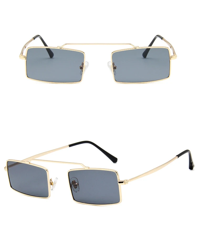 Xinfeite Солнцезащитные очки Ретро маленькая металлическая квадратная оправа личности красочные UV400 для отдыха на открытом воздухе солнцезащитные очки для мужчин и женщин X482
