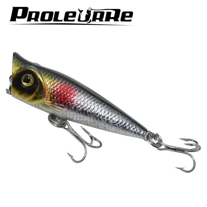 1Pcs Brand Popper Fishing Lure 5cm 4.9g 8 # Hooks Fish Wobbler Tackle Crank bait Artificial Japan Hard Bait Swim bait FA-329