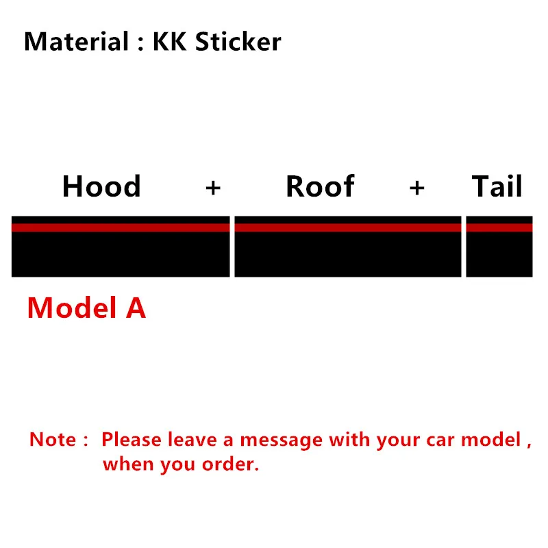 Автомобильный капот крыша хвост наклейка авто весь корпус декоративная наклейка спортивный стиль для Ford Focus 2/3 Polo Golf 6/7 KIA K3 K5 308 - Название цвета: A