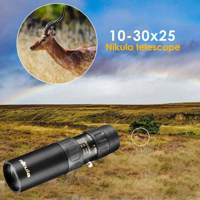 10-30X35 телескопическая карманная мини-монокулярный телескоп с дальним зумом для охоты с высоким разрешением для походов и путешествий