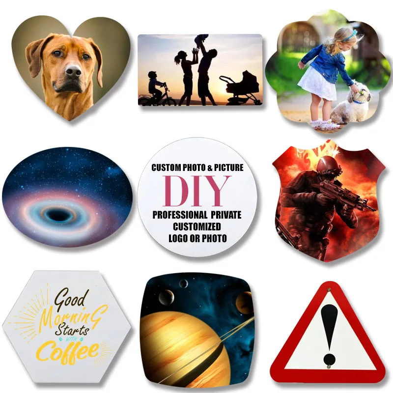 

1pc DIY Souvenir Magnetic Refrigerator Fridge Magnet Stickers Note Holder Home Decor Printing Personal Custom Lovers Baby Family