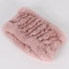 Women Handmade Stretch 100% Real Rabbit Fur Scarf Knit Genuine Rex Rabbit Fur Headbands Girls Natural Rabbit Fur Ring Scarves 5