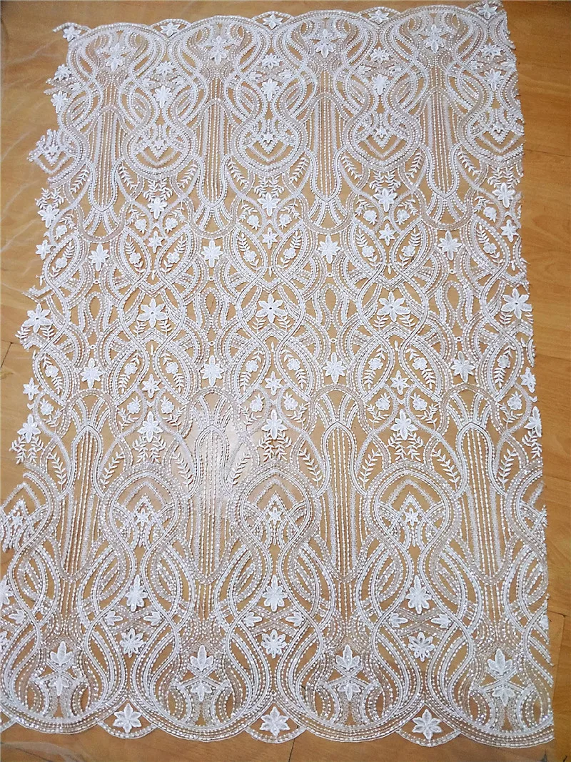 Новая летняя Высококачественная Европейская сетчатая ткань с блестками тонкая свадебное платье вышитая кружевная ткань, аксессуары для DIY