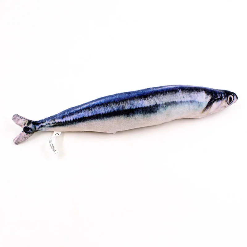 Artificial Fish Plush Simulation Fish Pet Cat Puppy Dog Toys Sleeping Cushion Fun Toy Cat Mint Catnip Toys Gadget