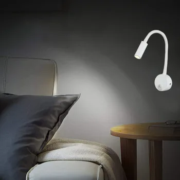 

LED Bedside Lamp, Wall Light, Night Light, 2W Gooseneck Led Reading Light,Bedroom/Living Room/Kids Room/Study Room