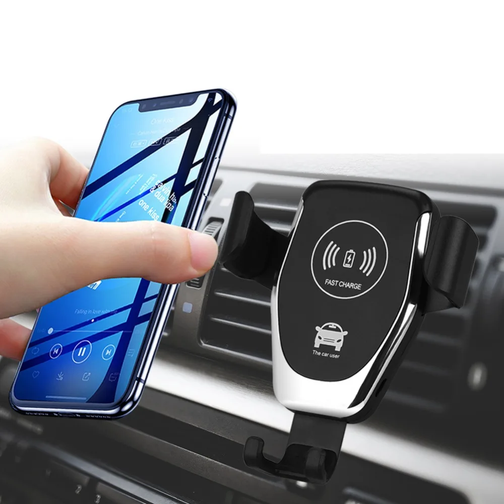 10W Car Mount Qi Wireless Charger For iPhone X XS Max XR 8 Plus Samsung S8 S9+ Note9 8 Fast Car Charger Phone Holder for Xiaomi