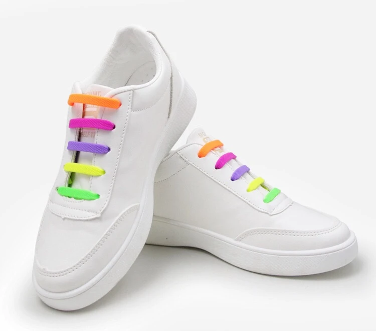 16 шт./лот, эластичные силиконовые шнурки для обуви, специальные шнурки, без шнурков, шнурки для обуви для мужчин и женщин, обувь на шнуровке, резиновый шнурок L1