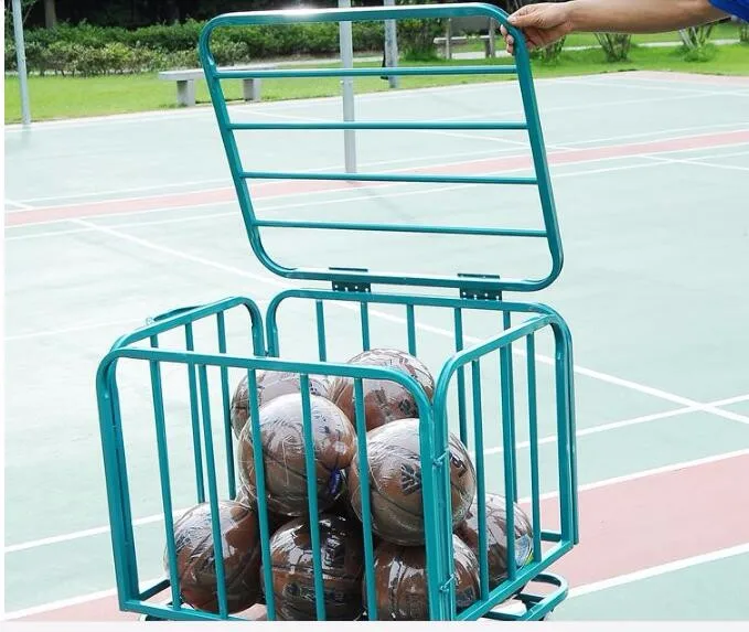 80*70*60 см складной футбол корзина Съемная тележка для баскетбольных мячей гладить футбольная клетка с колесами