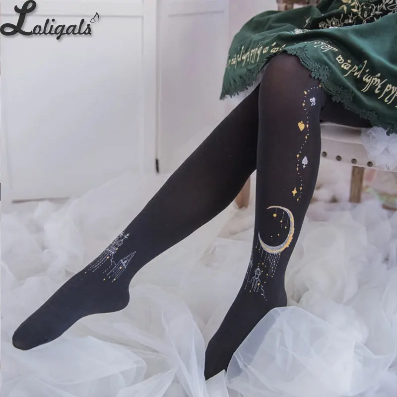 Красивые колготки с изображением замка звездной ночи женские 80D|pattern pantyhose|pantyhose