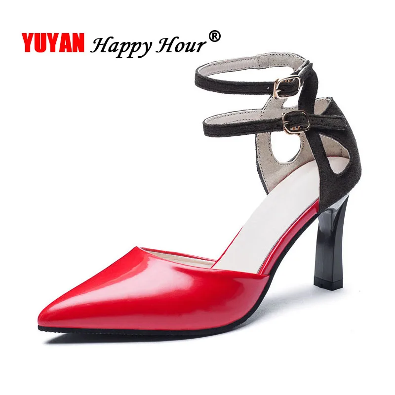 

Sexy Ladies High Heels Women Shoes Pointed toe Woman Party Shoes Fashion Pumps Supers High Thin Heel 8cm Black Red A1208