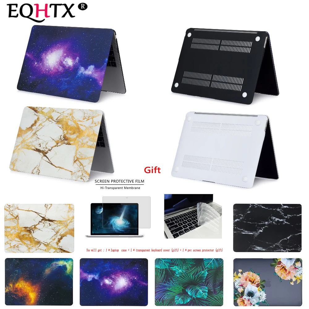 EQHTX Laptop Case For Macbook New Air Pro 13 15-inch Color Printing Case For Apple MacBook Air Pro Retina 11 12 13.3 15.4 inch
