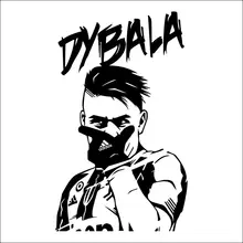 CHM-Portero de futbol etiqueta engomada del jugador Deportes Futbol etiqueta del coche cascos nombre dybala наклейка 1221