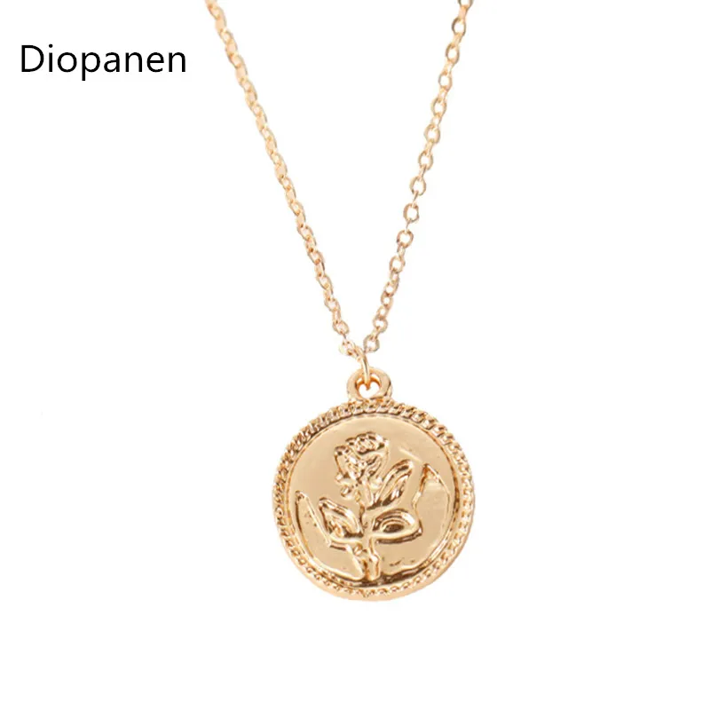 

Hot 2019 New Fine Necklace Single Layer Rose Pattern Simple Overwatch Long Necklace Wholesale Steampunk Necklace For Women