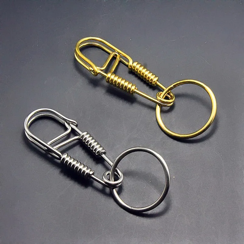 Mosquetón creativo multifunción de acero inoxidable, llaveros de latón envuelto en alambre, hebilla de coche, colgante cintura con personalidad hecho a mano|personalized car|personalize stainless steelpersonalized - AliExpress