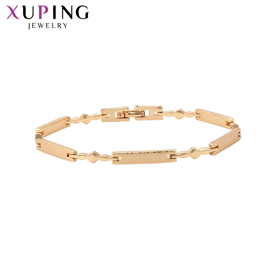 

Xuping Trendy Geometric Bracelets Gold Color Plated Newest High Quality for Women Thanksgiving Jewelry Gifts S116-75868