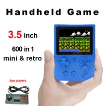 Мини-игровая консоль 3,5 дюймов экран Ретро карманный портативный игровой плеер 600 классические игры Встроенный геймпад лучший подарок для ребенка