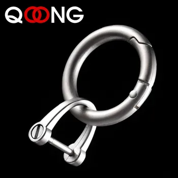 Preise QOONG Kreis Runde Karabiner Camping Frühling O-Ring Schnallen Snap Clip Haken Keychain Handtaschen Snap Haken Outdoor Schlüssel Kette Y68