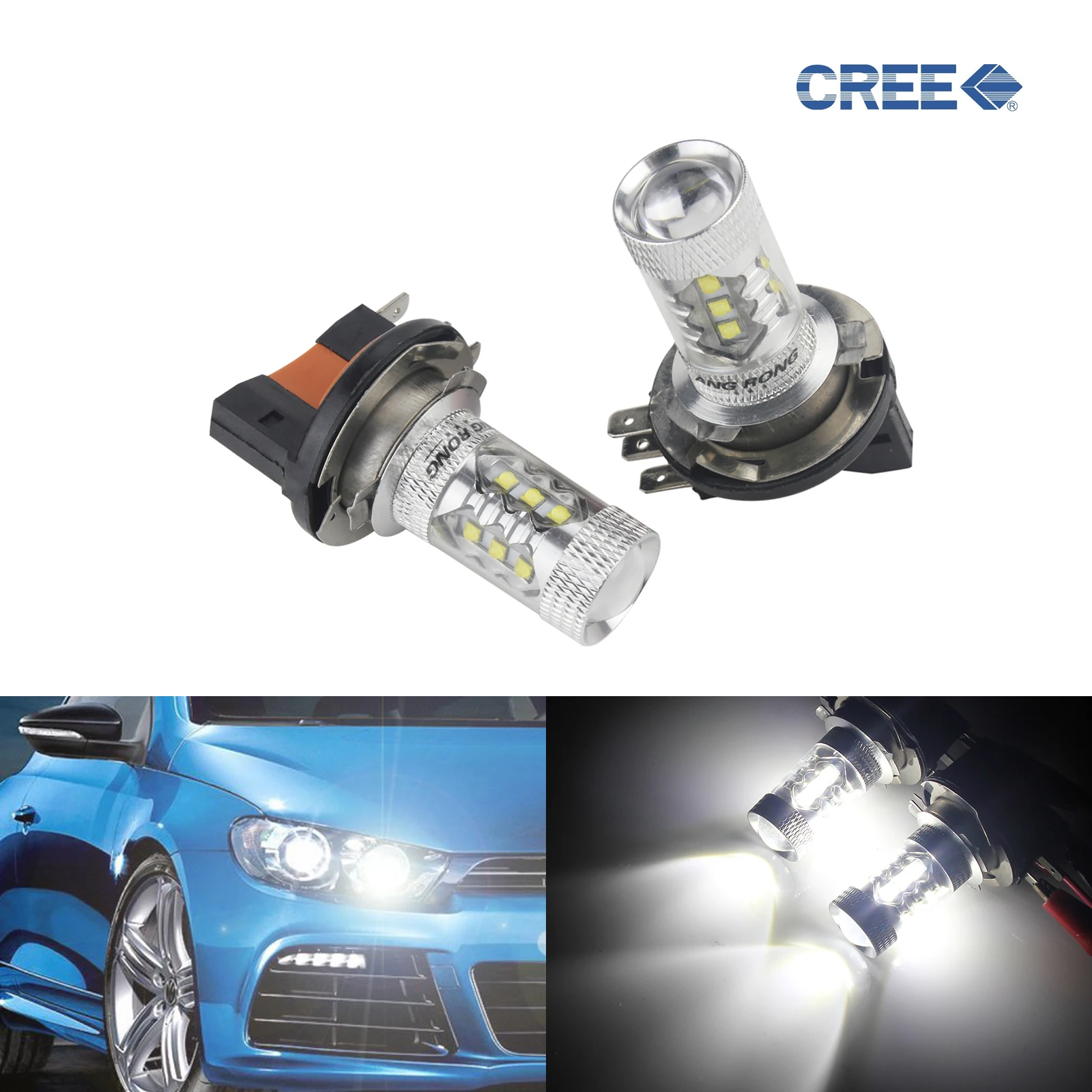 Audi Q7 4L 501 W5W Blue Interior Door Bulb LED High Power Light Upgrade