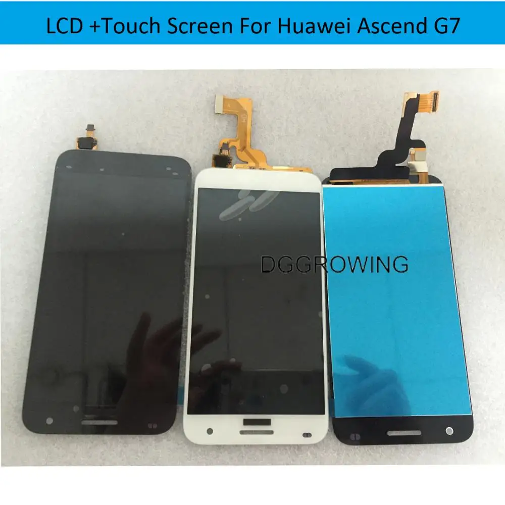 

VDG 10PCS/LOT Top Quality For Huawei Ascend G7 LCD Screen Display with touch screen digitizer assembly for huawei g7 lcd panel