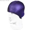 Casquette en Silicone souple, imperméable à l'eau, Protection des cheveux longs, chapeau de natation pour hommes, femmes et adultes, Sports d'eau, gouttes d'eau ► Photo 3/6