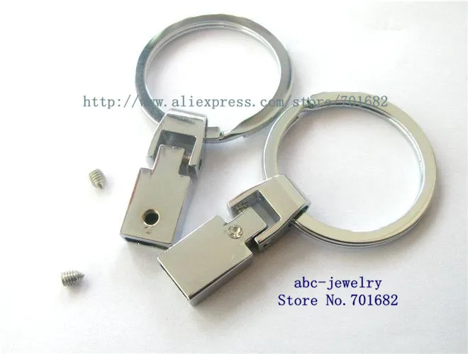 

wholesales 20pcs Key Chain Clasp Can Through 8mm Bands DIY Accessories sending Screws zinc alloy and rhinestone