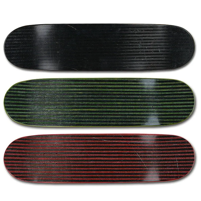 1 unid de fibra de carbono de doble balancín monopatín de arce canadiense Skateboard 31*8,0 pulgadas de Skateboard - 1