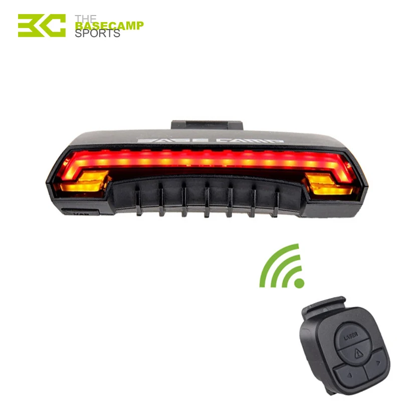 

BASECAMP Bike Rear Light Remote Control LED Cycling Light Bicycle Back Taillights Lamp 7 Modes Warning Lamp Bike Seatpost Light