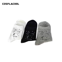 [COSPLACOOL] Носки с рисунком осень-зима Женские Повседневные Дышащие носки с рисунками черные белые женские носки skarpety meias