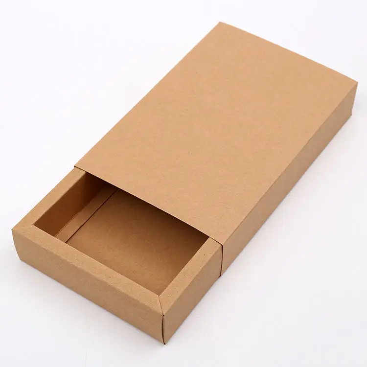 10sizes 3colors Luxury Black Kraft Paper Sliding Box Cardboard