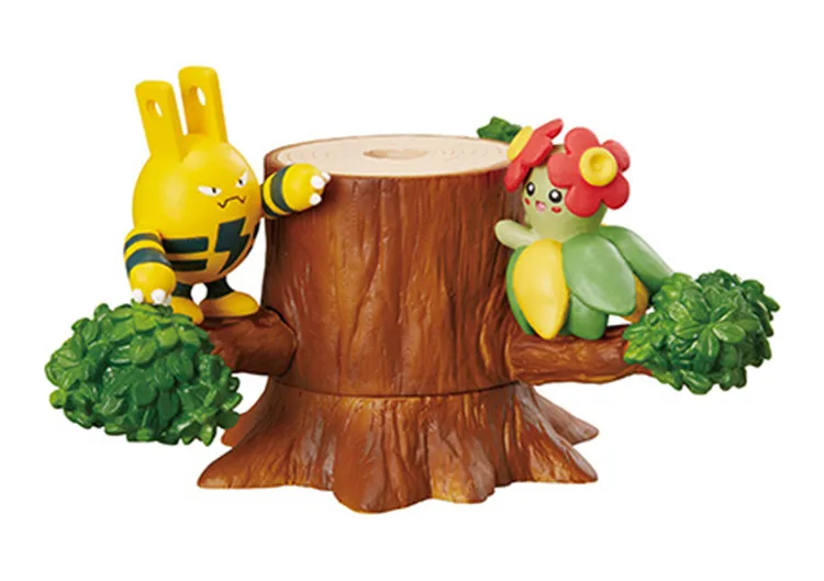 8 шт./компл. Pika Mokurah Celebi Bulbasaur pokemones аниме фигурка в лесном дереве дом лес фигурка Коллекция Модель игрушки