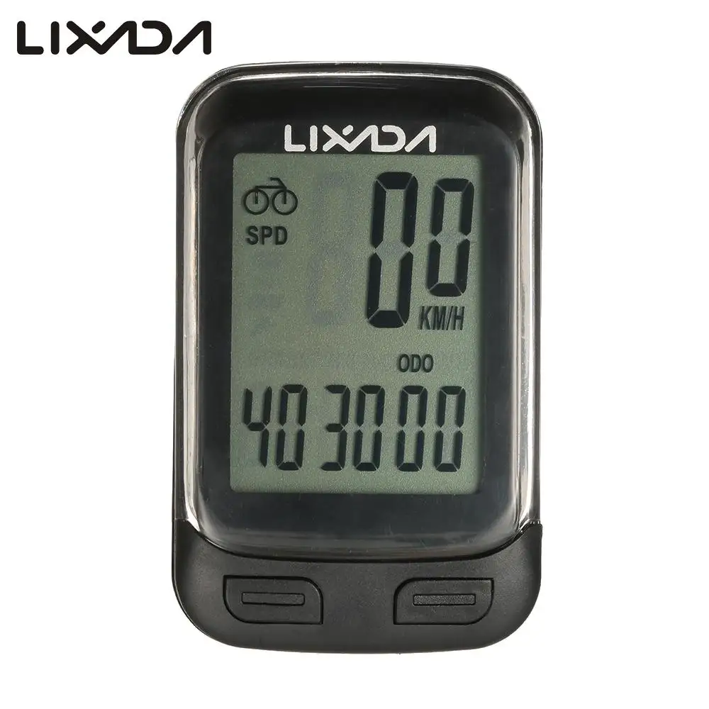 

Lixada Bicycle Cycling Computer Speedometer Odometer Multi Functions Wired / Wireless Bike Computer with LCD Screen Backlight