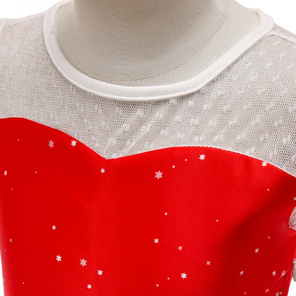 BAOHULU/рождественское Красное Кружевное Платье-пачка для девочек, детская Новогодняя Праздничная вечерние одежда, праздничный костюм