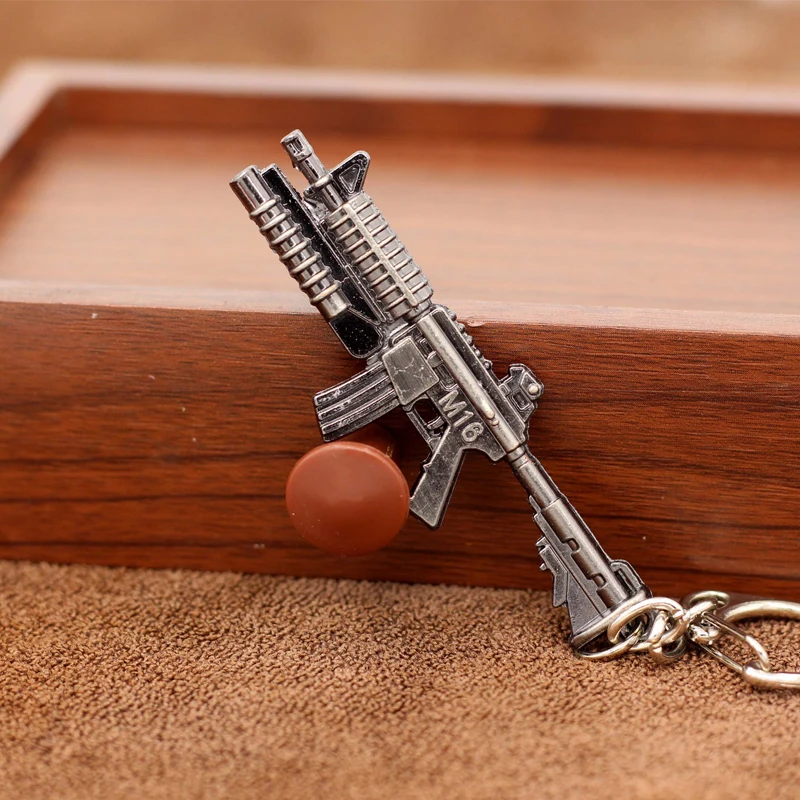 Buy Metal Pendant Model Mini M16 Gun Key Chain for Men Charm Jewelry Souvenirs