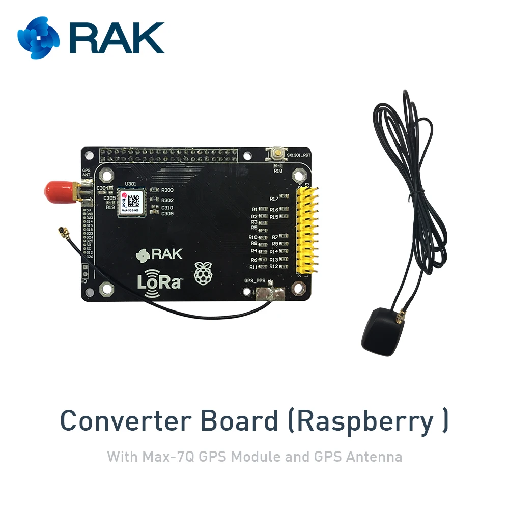 LoRa Gateway Developer Kit RAK831 LoRaWan Module with Raspberry Base Pi3 MAX-7Q GPS Module Base on SX1301 433 868 915MHz Q161