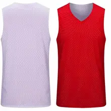 Детские двухсторонние баскетбольные майки для мальчиков и девочек, быстросохнущая двухсторонняя Спортивная футболка без рукавов, свободные футболки для бега, спортзала