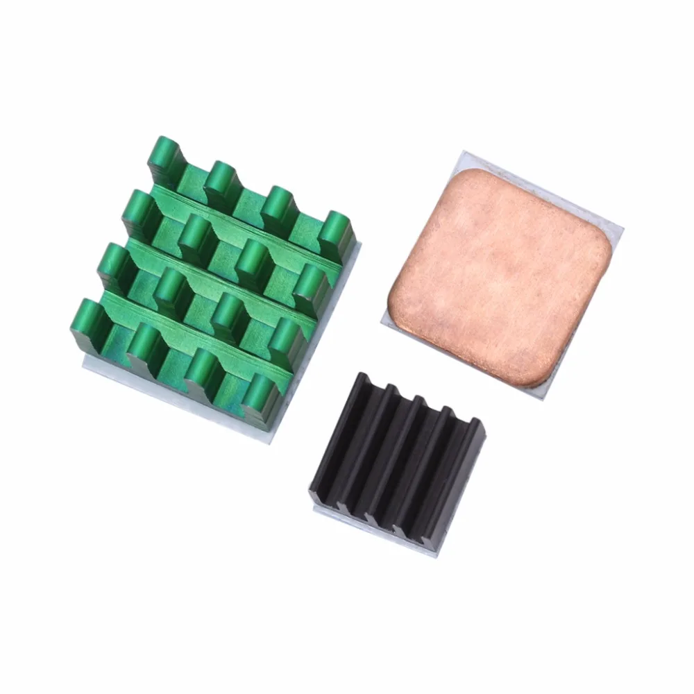

3Pcs Aluminum Heat Sink w/ Copper Cooling Sinks for Raspberry Pi 3/2 Model B/B+ C26