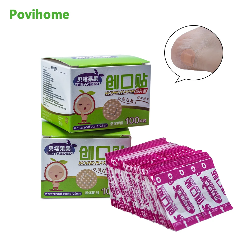 

200pcs/20Bags First Aid Circle Ring Bandage Round Band Aid Wound Plaster Dressings Healing Wounds Adhesive Stickers C1227