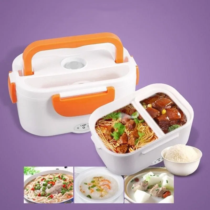 

Double-layer Electric Heating Lunch Box Multi-function Pluggable Food Warmer Container Thermostatic Traveling Catering Buffet