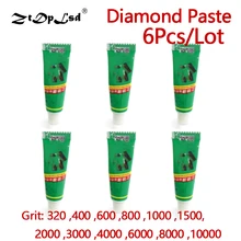 ZtDpLsd 6Pcs W0.5 ~ W40 Diamant Schleif Paste Nadel Rohr Schleifen Polieren Läppen Verbindung Metall Jade Bernstein Polieren Werkzeuge