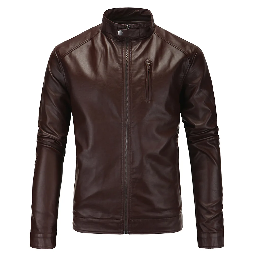 Rusanranz Brand 2018 New Arrival Leather Jackets Men's Jacket Outwear Coats Spring Autumn PU | Мужская одежда