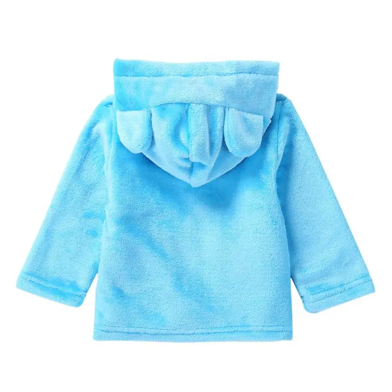 Одежда для младенцев топы для малышей от 6 до 24 месяцев, для новорожденных девочек и мальчиков, однотонные, с длинными рукавами, с капюшоном, с ушками, милая верхняя одежда, куртки, пальто