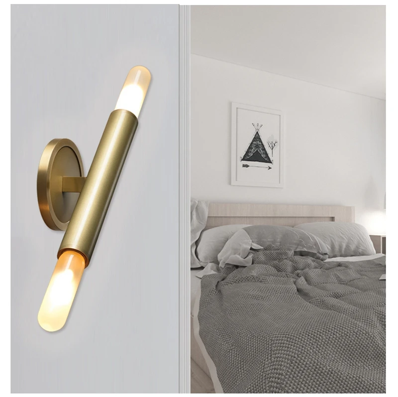 Pure Copper Modern Novelty Mirror Headlights Led Wall Lamp Living Room Bathroom Bedroom Wall Light Home Lighting Fixture (3)