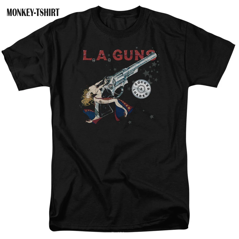 GILDAN LA L. A. Guns Rock Band взрослая и загруженная Лицензионная футболка | Мужская одежда