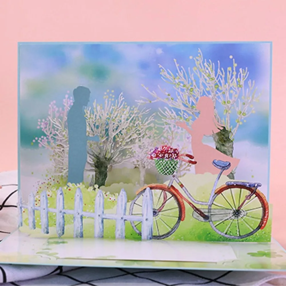 3D всплывающие карты на День святого Валентина подарочные открытки ручной работы