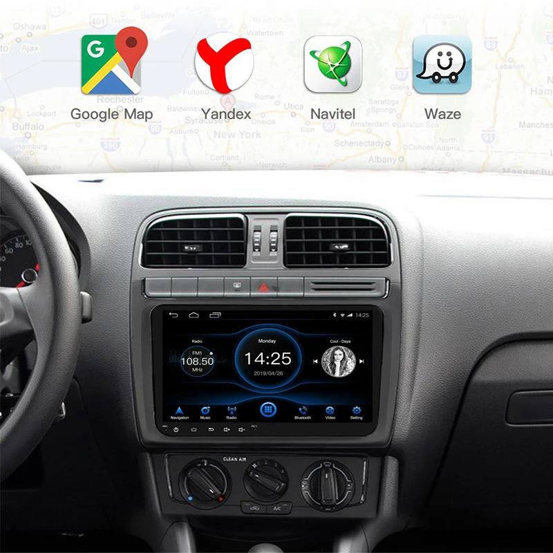 Universal 10 pulgadas/9 pulgadas 2din Android 81 coche Radio 1080P táctil navegación GPS Bluetooth